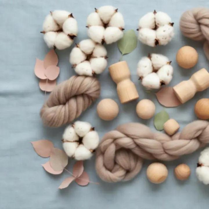 Természetes anyagok elrendezése, vegyszermentes textíliák